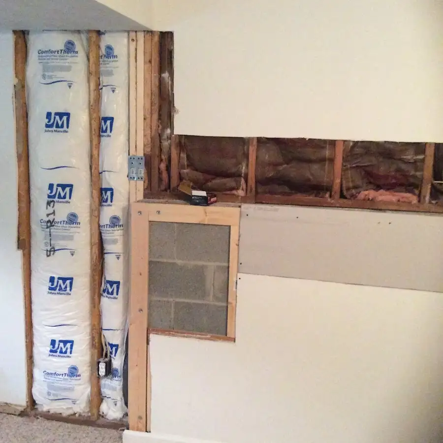 Wall insulation replacement during Structural Drying in King City